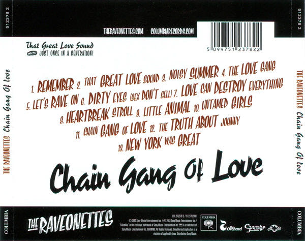 Chain Gang of Love (Japanese release with bonus track) - The Raveonettes (CD) music collectible [Barcode 5099751237822] - Main Image 2