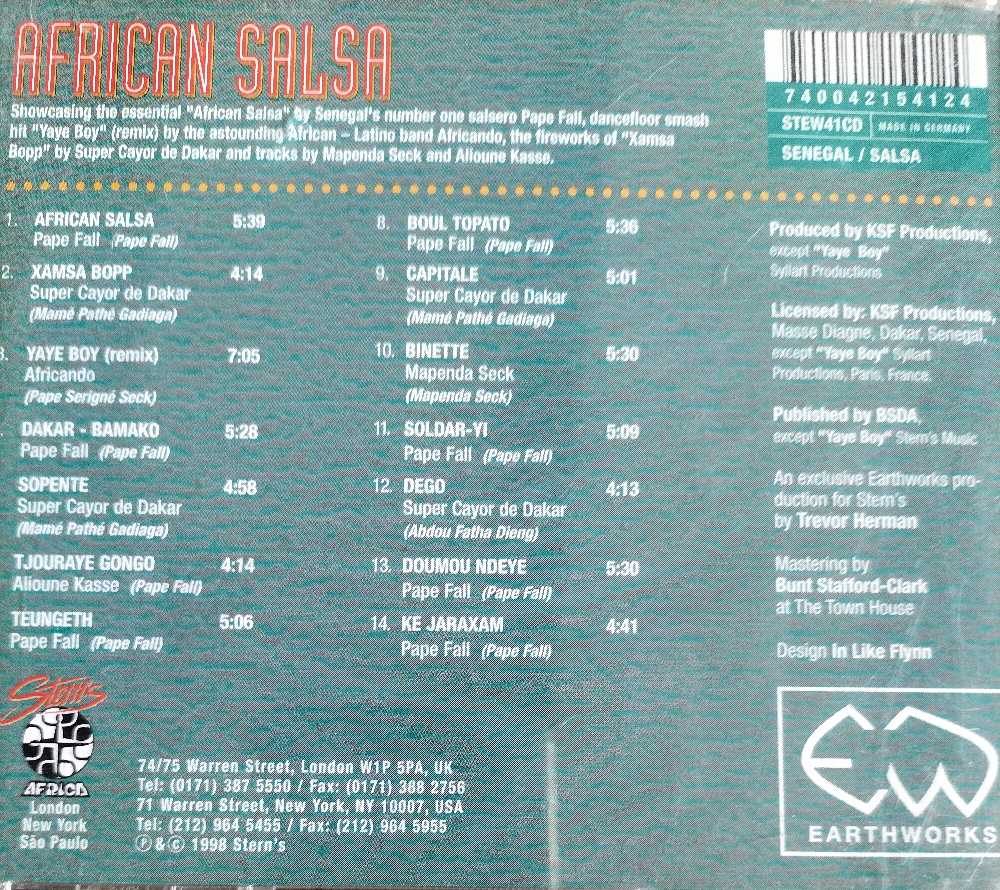 African Salsa - Artistes Divers (CD) music collectible [Barcode 740042154124] - Main Image 2