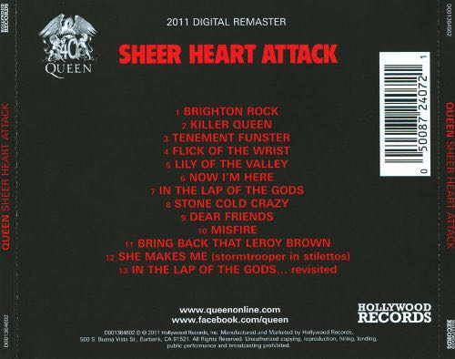 Sheer Heart Attack - Queen (CD - 39) music collectible [Barcode 077774620628] - Main Image 2
