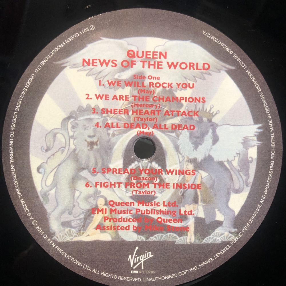 News of the World - Queen (12” - 39:30) music collectible - Main Image 3
