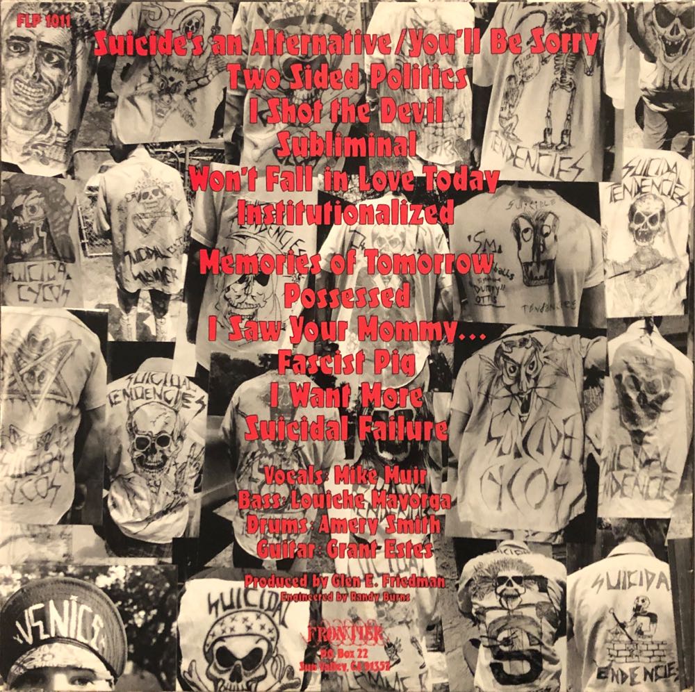 Suicidal Tendencies - Suicidal Tendencies (12”) music collectible [Barcode 018663111117] - Main Image 2