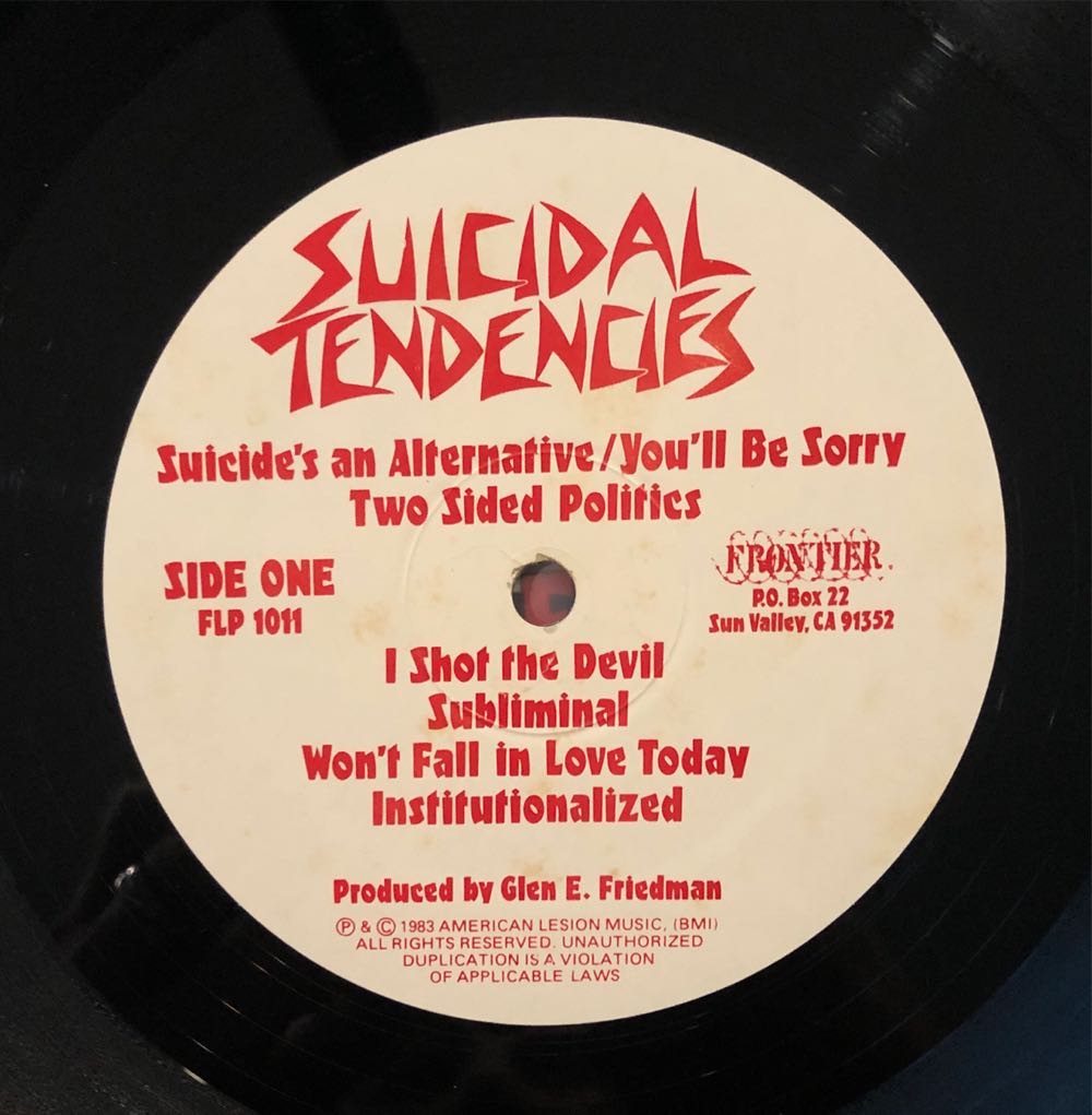 Suicidal Tendencies - Suicidal Tendencies (12”) music collectible [Barcode 018663111117] - Main Image 3