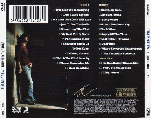 Number One Hits - McGraw, Tim (CD - 98) music collectible [Barcode 715187920521] - Main Image 2