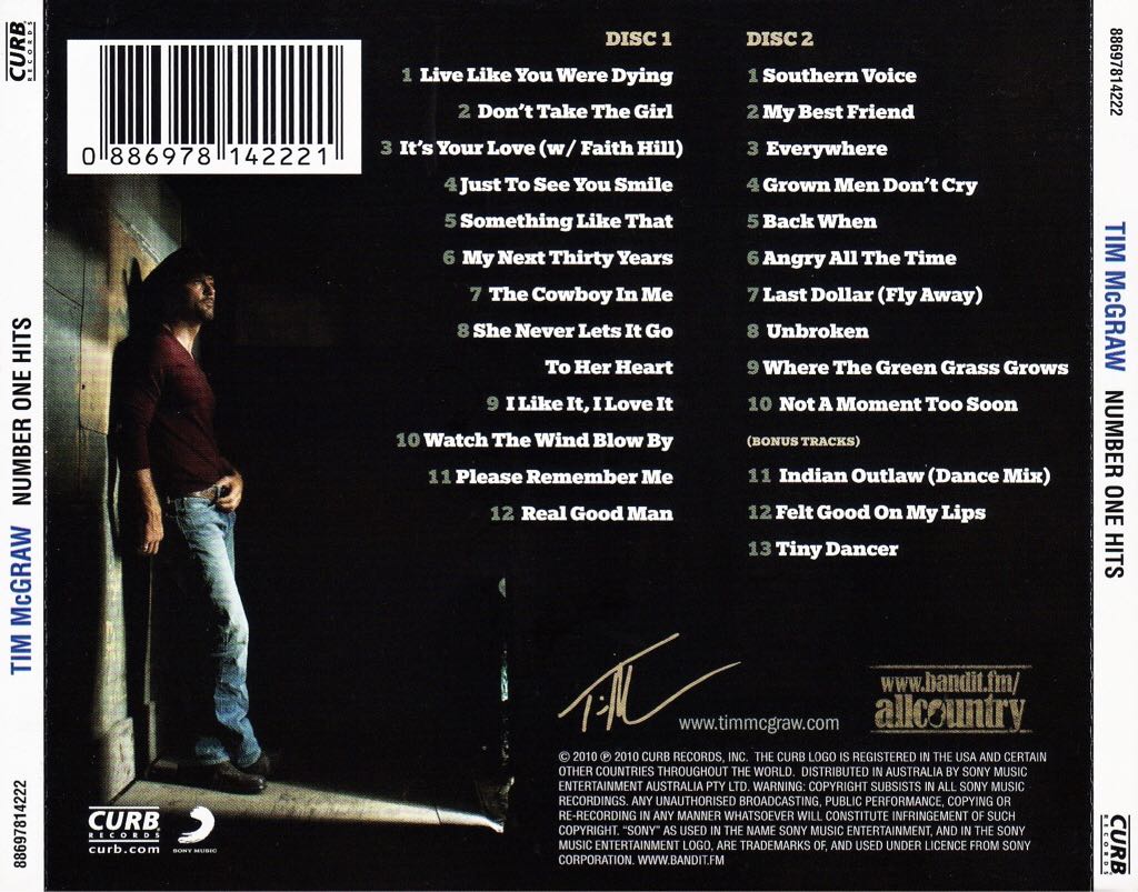 Number One Hits - McGraw, Tim (CD) music collectible - Main Image 2