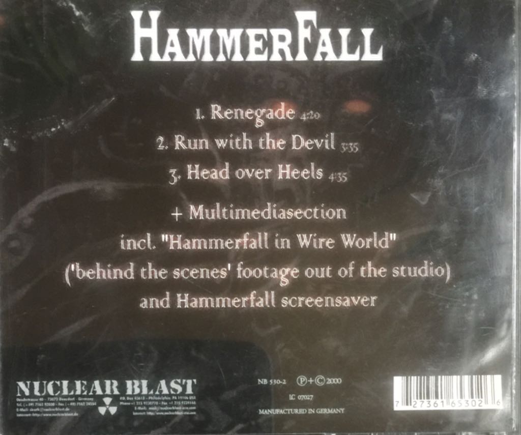 Renegade - Hammerfall (CD) music collectible [Barcode 727361653026] - Main Image 2