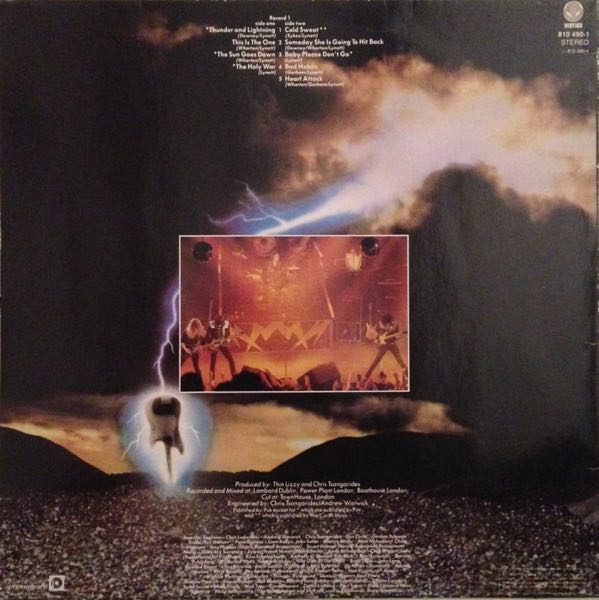 Thunder And Lightning - Thin Lizzy (12”) music collectible [Barcode 600753542583] - Main Image 2