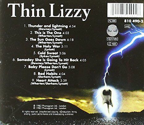 Thunder And Lightning - Thin Lizzy (12” - 41) music collectible - Main Image 2