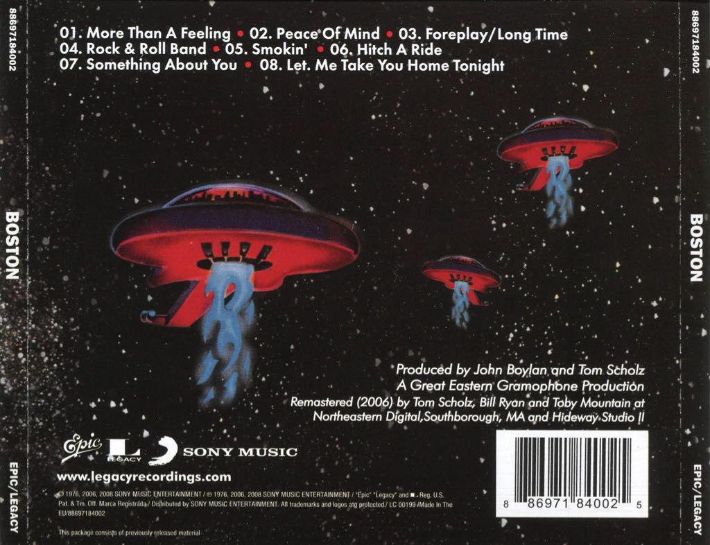 Boston - Boston (CD) music collectible [Barcode 074646440223] - Main Image 2