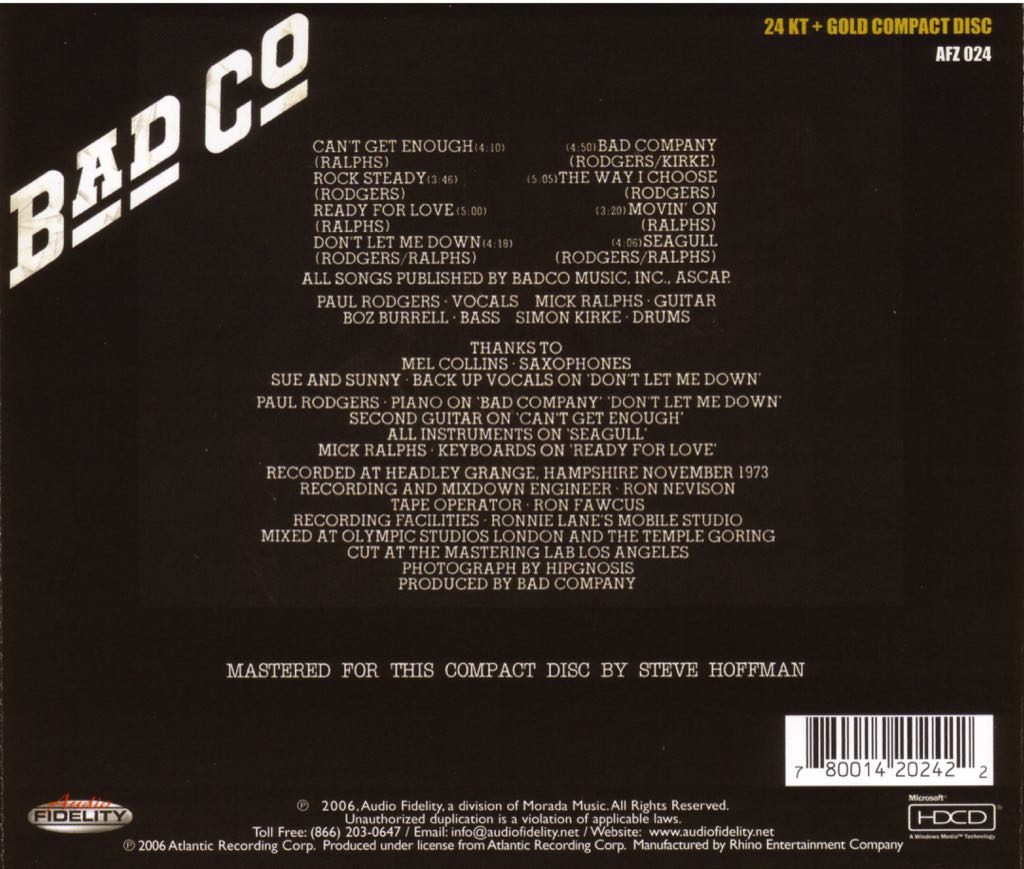 Bad Company - Bad Company (12”) music collectible - Main Image 2