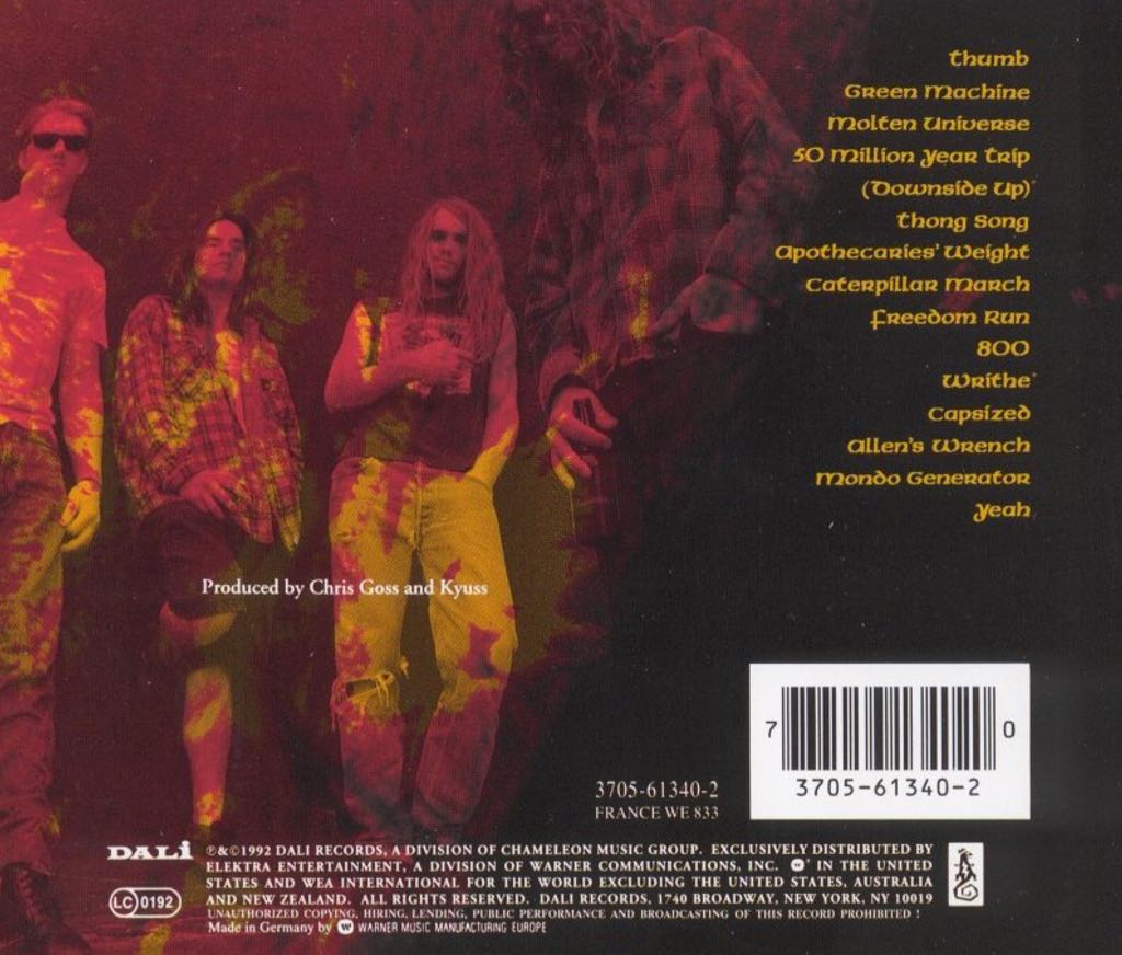 Blues For The Red Sun - Kyuss (12” - 5039) music collectible [Barcode 73703402] - Main Image 2