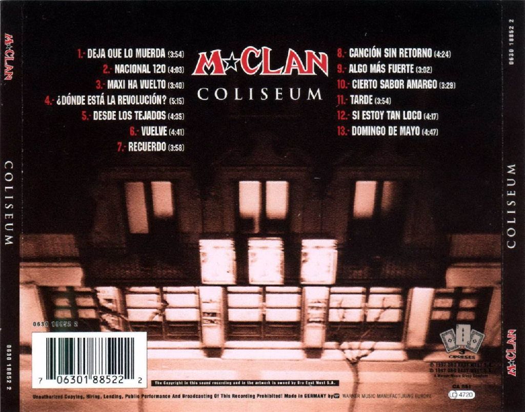 Coliseum - M-Clan (CD) music collectible [Barcode 706301885222] - Main Image 2