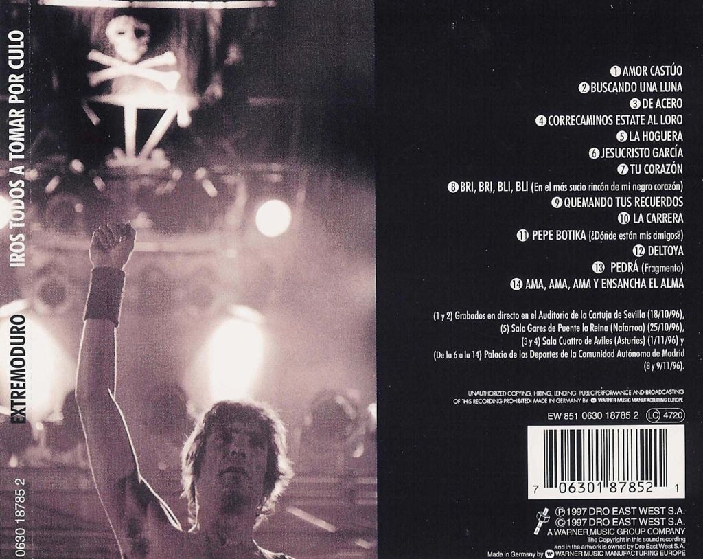 Iros Todos A Tomar Por Culo - Extremoduro (CD) music collectible [Barcode 706301878521] - Main Image 2