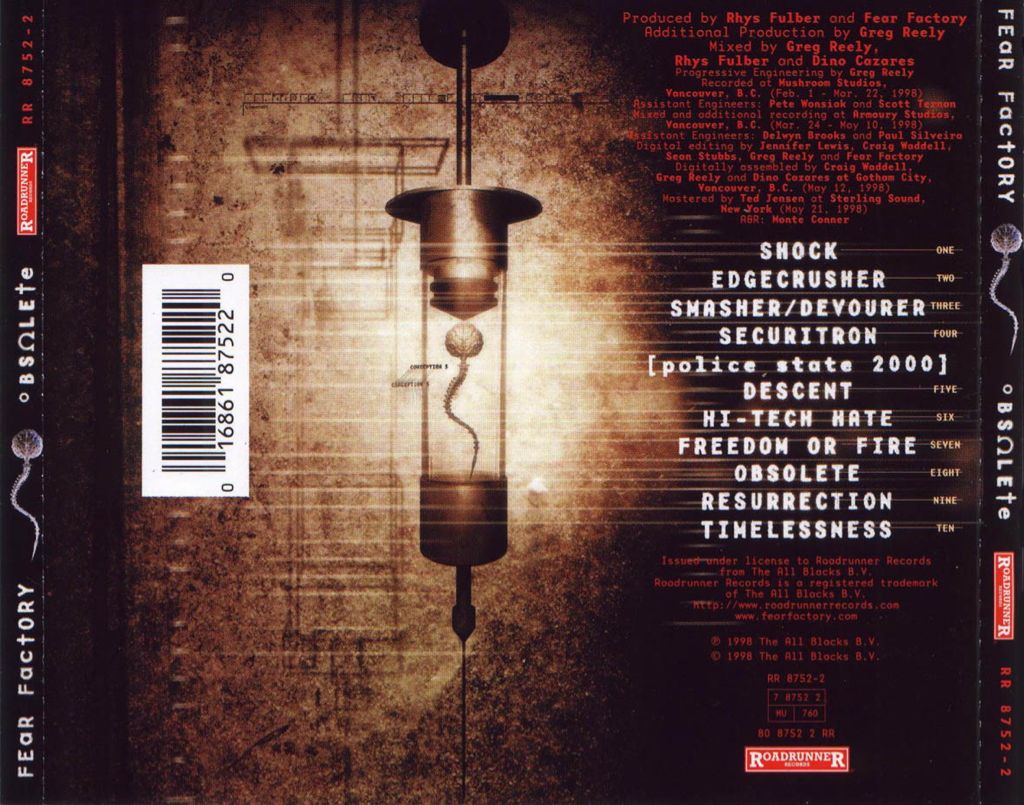 Obsolete - Fear Factory (MP3 - 3:38) music collectible [Barcode 777495298266] - Main Image 2