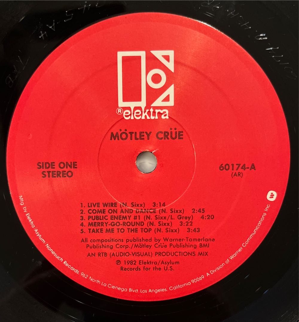 Too Fast for Love - Mötley Crüe ‎ (12” - 46) music collectible - Main Image 3