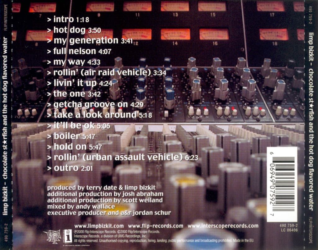 Chocolate Starfish and The Hot Dog Flavored Water - Limp Bizkit (CD) music collectible [Barcode 606949082024] - Main Image 2