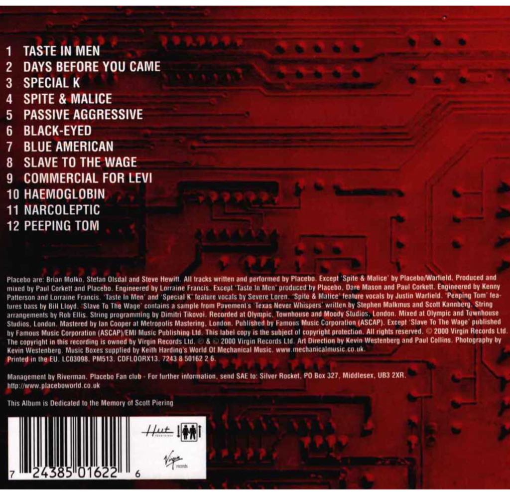 Black Market Music - Placebo (12”) music collectible [Barcode 602547432476] - Main Image 2