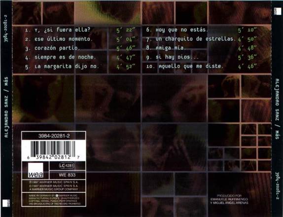 Mas - Alejandro Sanz (CD) music collectible - Main Image 2