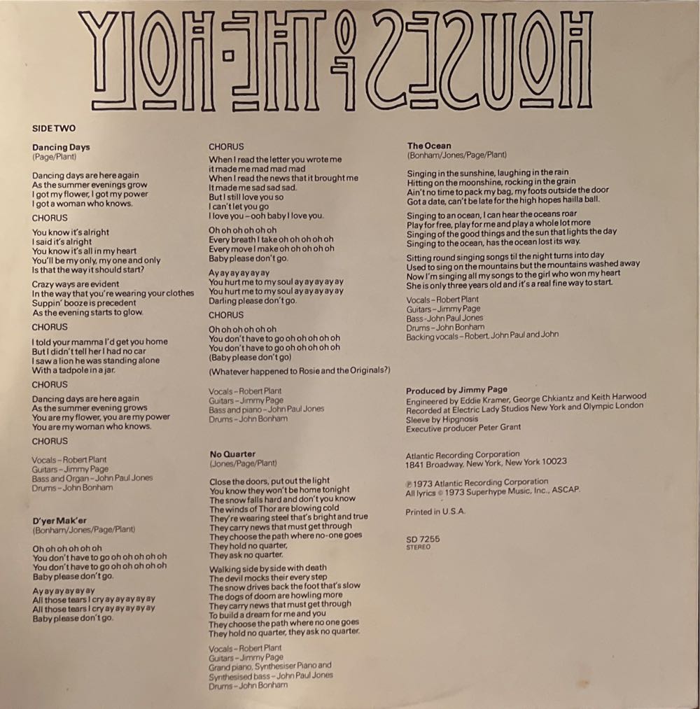 Houses Of The Holy - Led Zeppelin (12” - 41) music collectible - Main Image 4