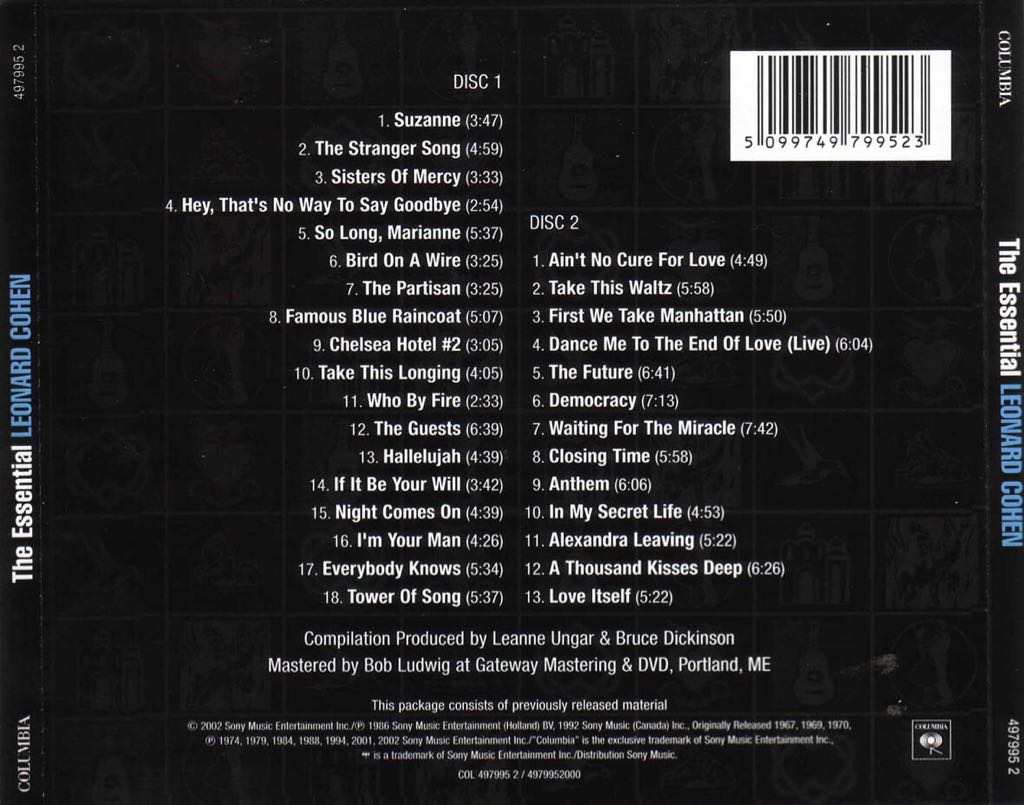 Essential Leonard Cohen (WMA) - Cohen, Leonard (WMA - 156:20) music collectible [Barcode 8803581227758] - Main Image 2