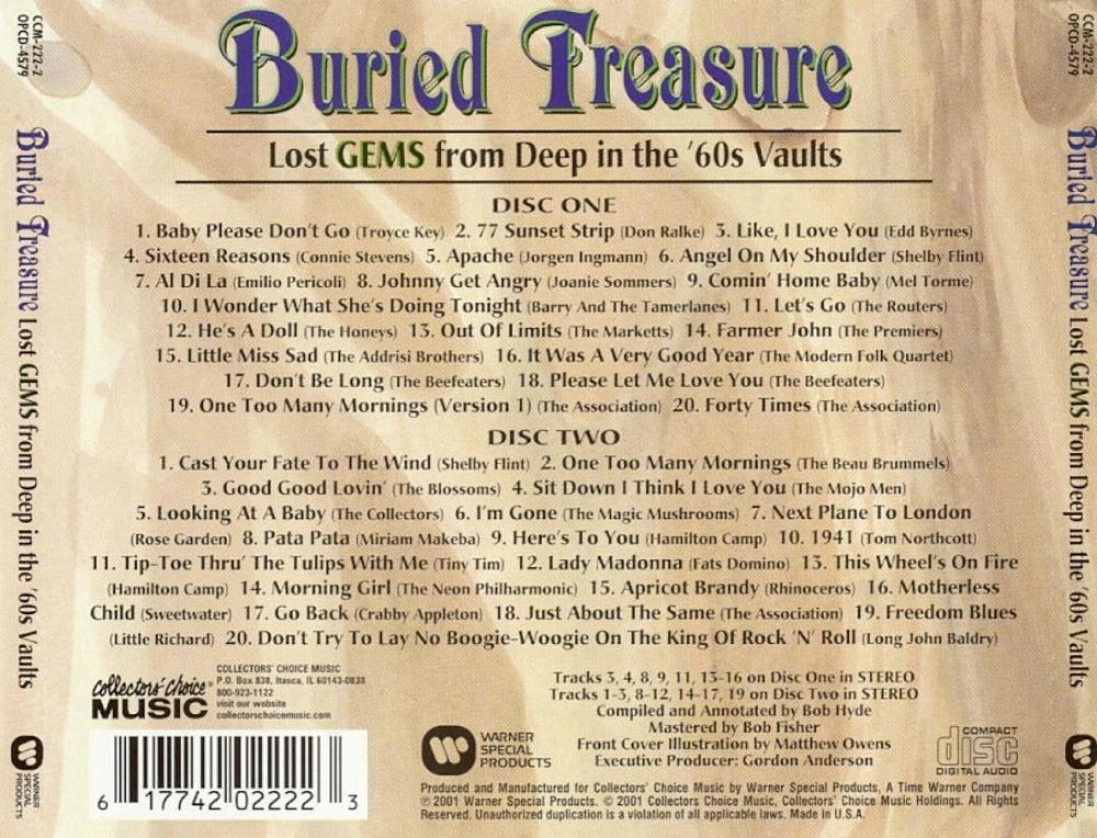 Buried Treasure: Lost Gems From Deep In The ‘60s Vaults - Various Artists - Collectors’ Choice (CD) music collectible [Barcode 617742022223] - Main Image 2