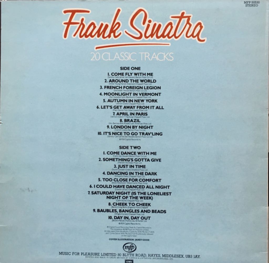 Frank Sinatra: 20 Classic Tracks - Sinatra, Frank (12”) music collectible - Main Image 2