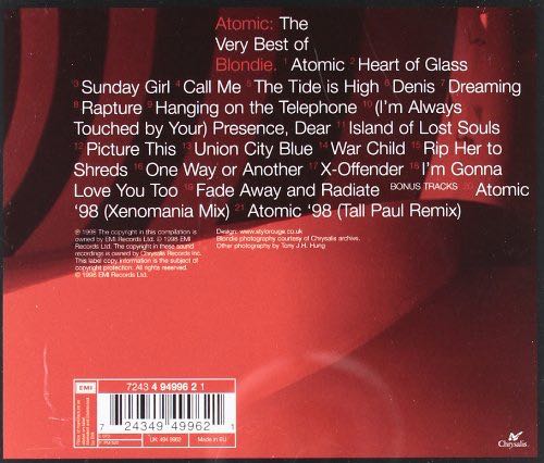 Atomic Blondie: The Very Best Of - Blondie (CD) music collectible [Barcode 6002140878826] - Main Image 2