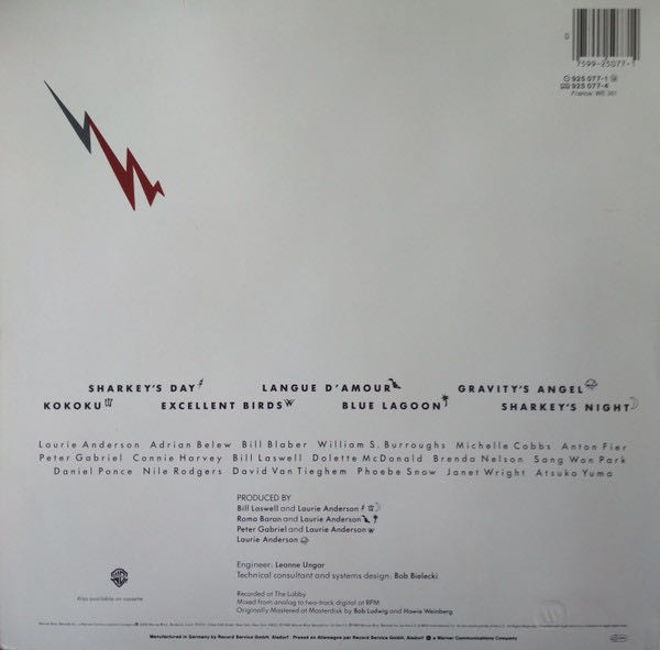 Mister Heartbreak - Anderson, Laurie (12”) music collectible - Main Image 2