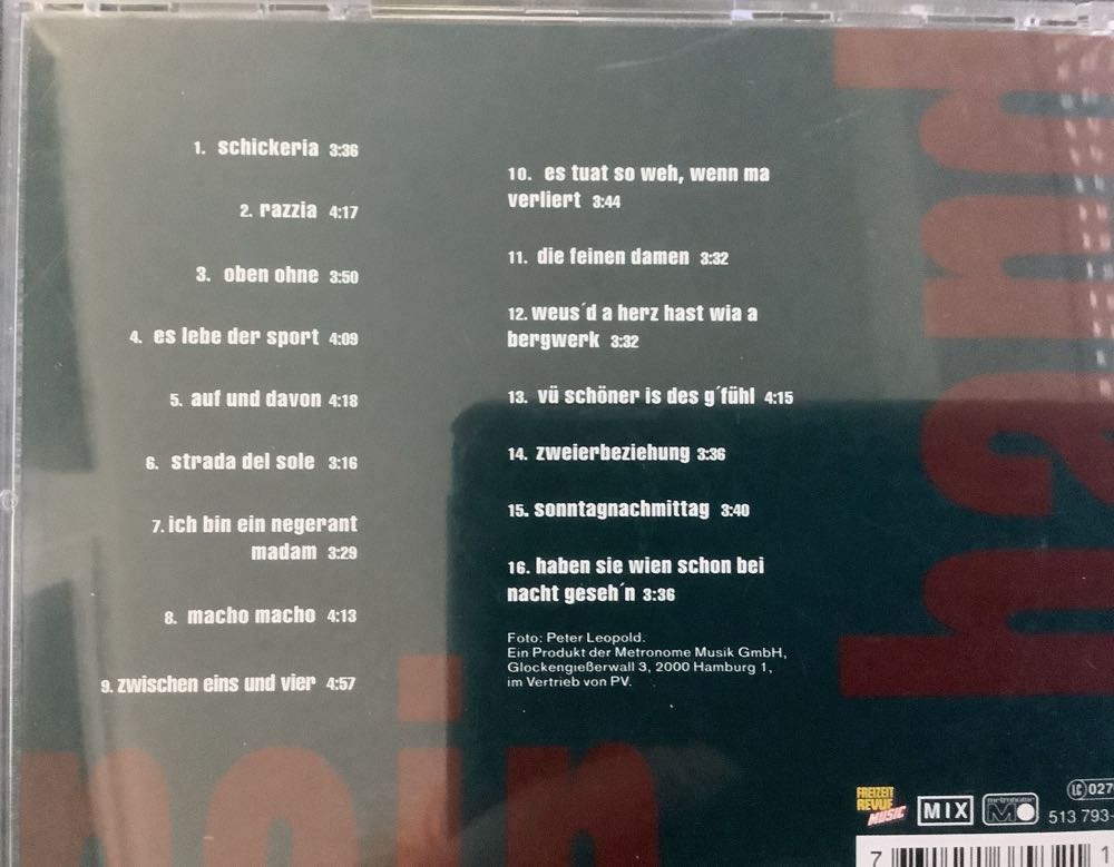 Das Beste Von - Fendrich, Reinhard (CD) music collectible [Barcode 731451379321] - Main Image 2