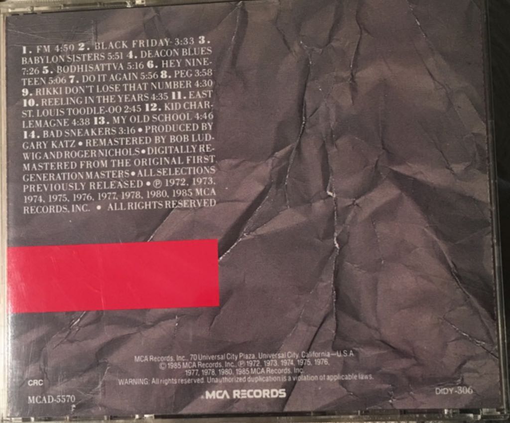 A Decade Of Steely Dan - Steely Dan (MP3) music collectible [Barcode 777495497744] - Main Image 2