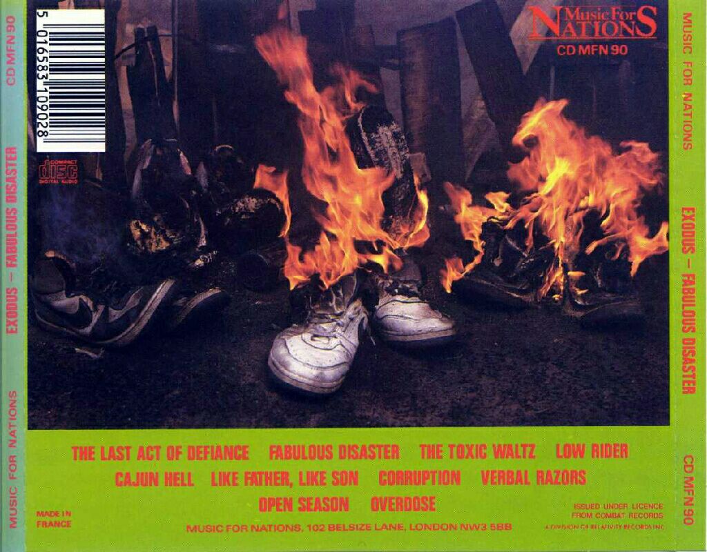 Fabulous Disaster - Exodus (CD - 51) music collectible [Barcode 5016583109028] - Main Image 2