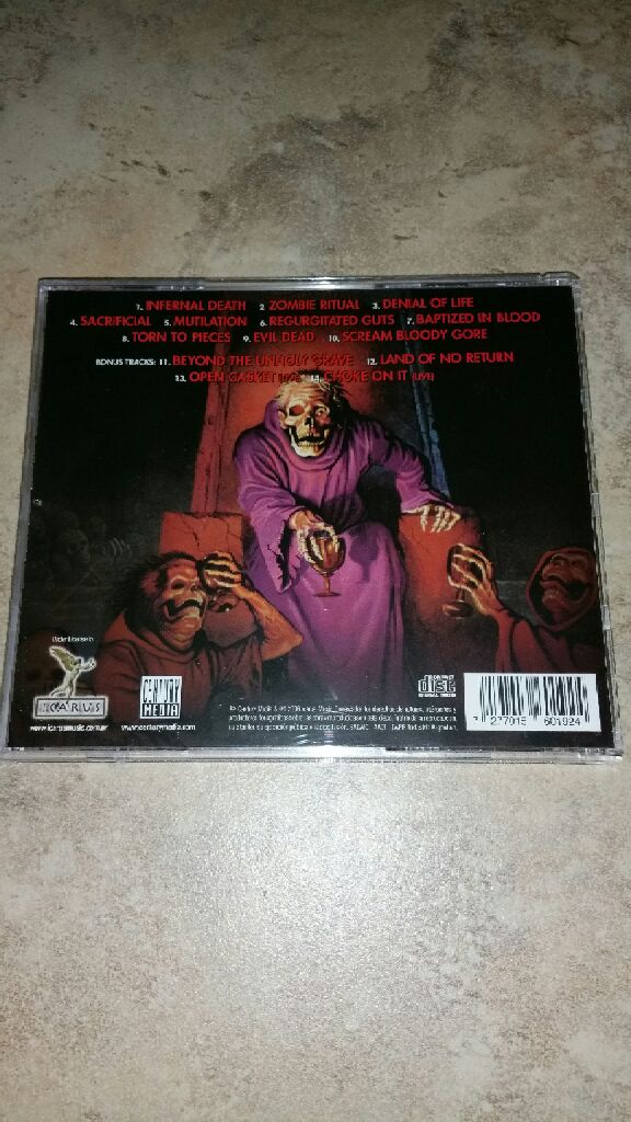 Scream Bloody Gore - Death (CD - 38) music collectible [Barcode 7277016601924] - Main Image 2