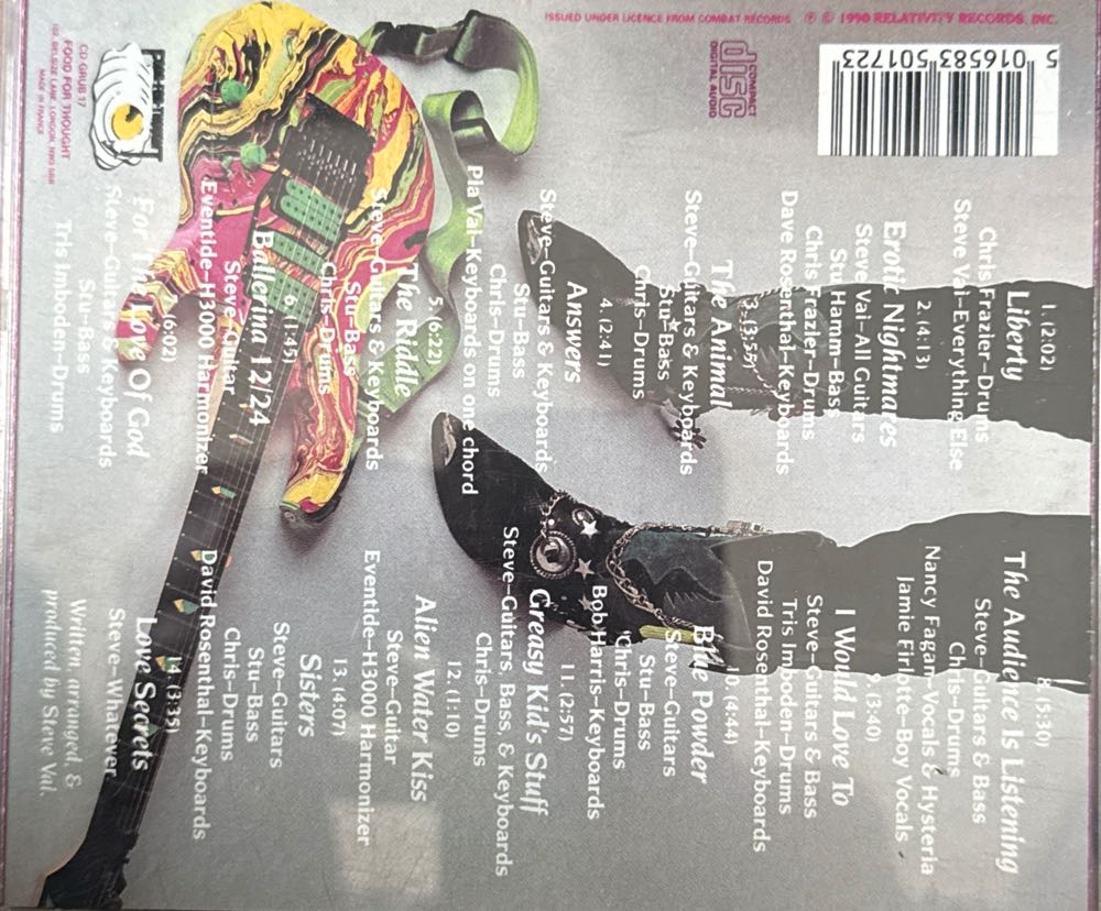Passion And Warfare - Steve Vai (CD) music collectible [Barcode 5016583501723] - Main Image 2
