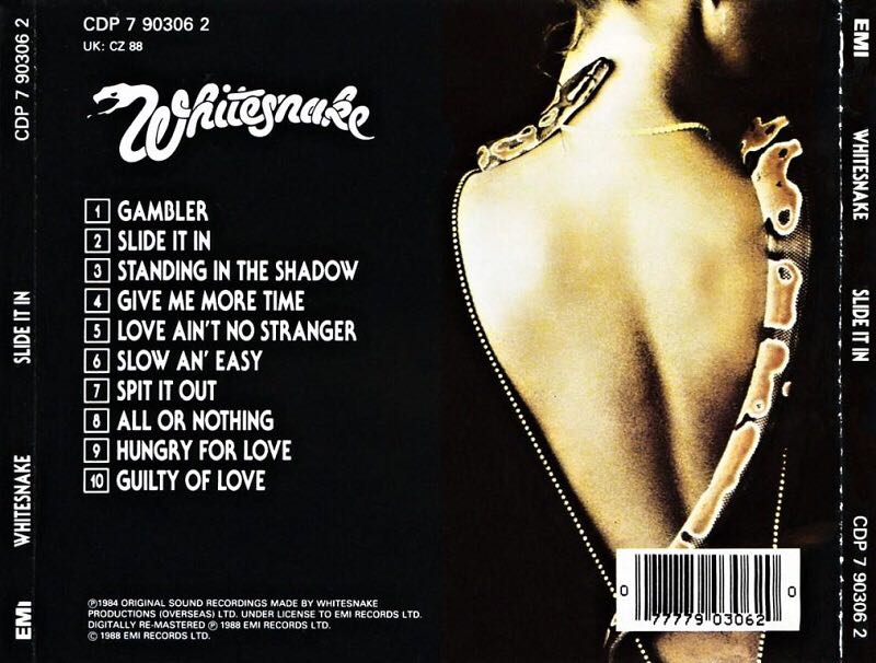 Slide It In - Whitesnake (CD - 4040) music collectible [Barcode 077779030620] - Main Image 2