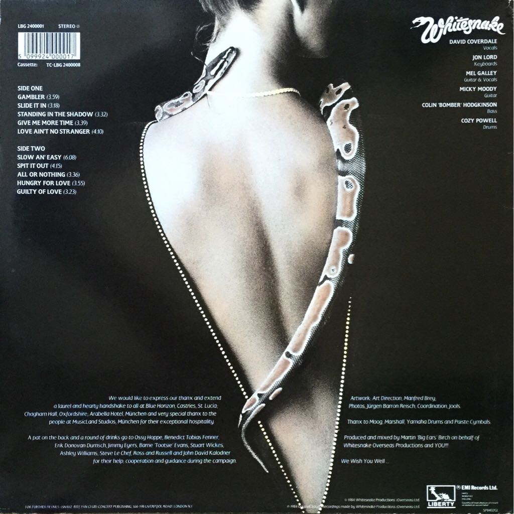 Slide It In - Whitesnake (12”) music collectible - Main Image 2