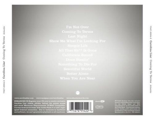 Coming to Terms - Carolina Liar (CD - 48:52) music collectible [Barcode 075678994227] - Main Image 2