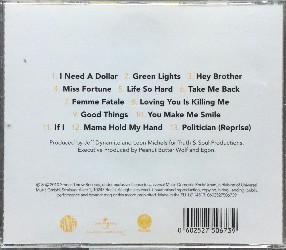 Good Things - Blacc, Aloe (MP3 - 49) music collectible [Barcode 602527506739] - Main Image 2