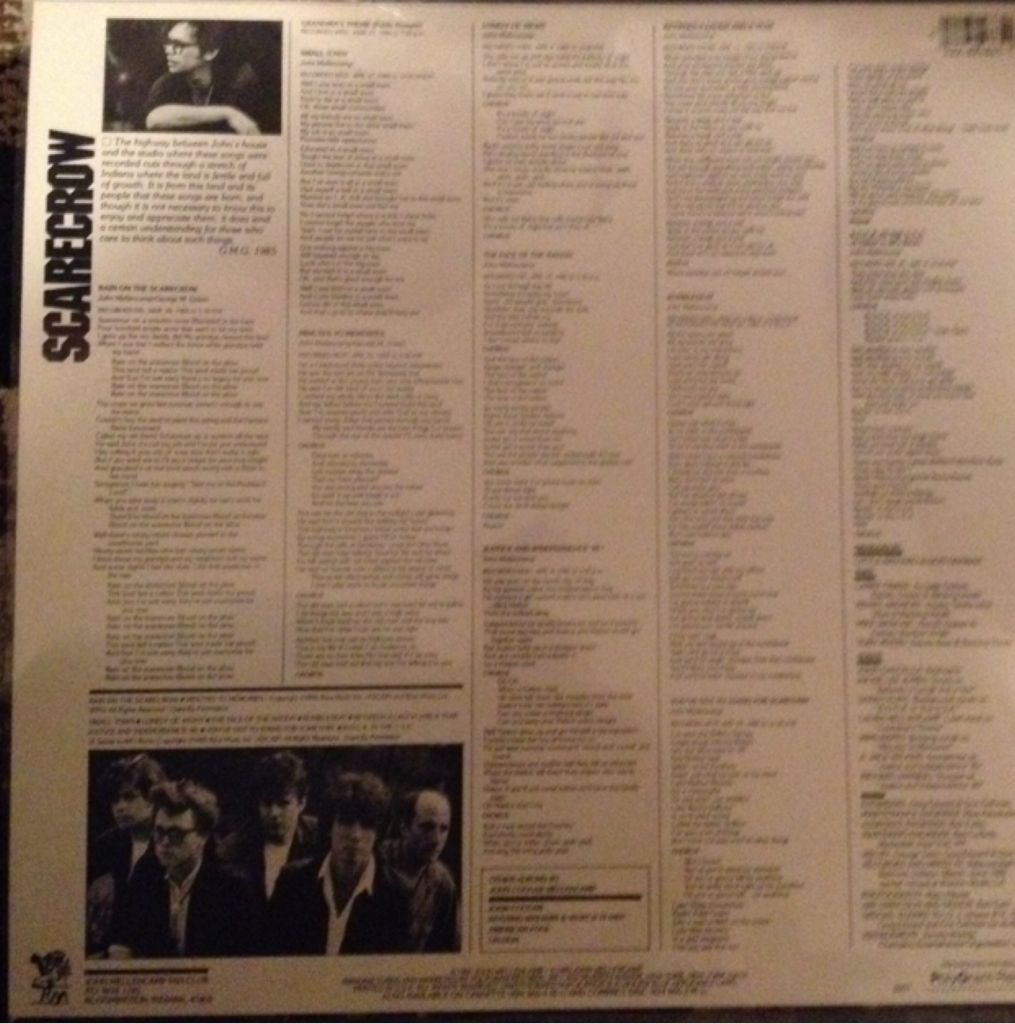 Scarecrow - Mellencamp, John Couger (12” - 40) music collectible - Main Image 2