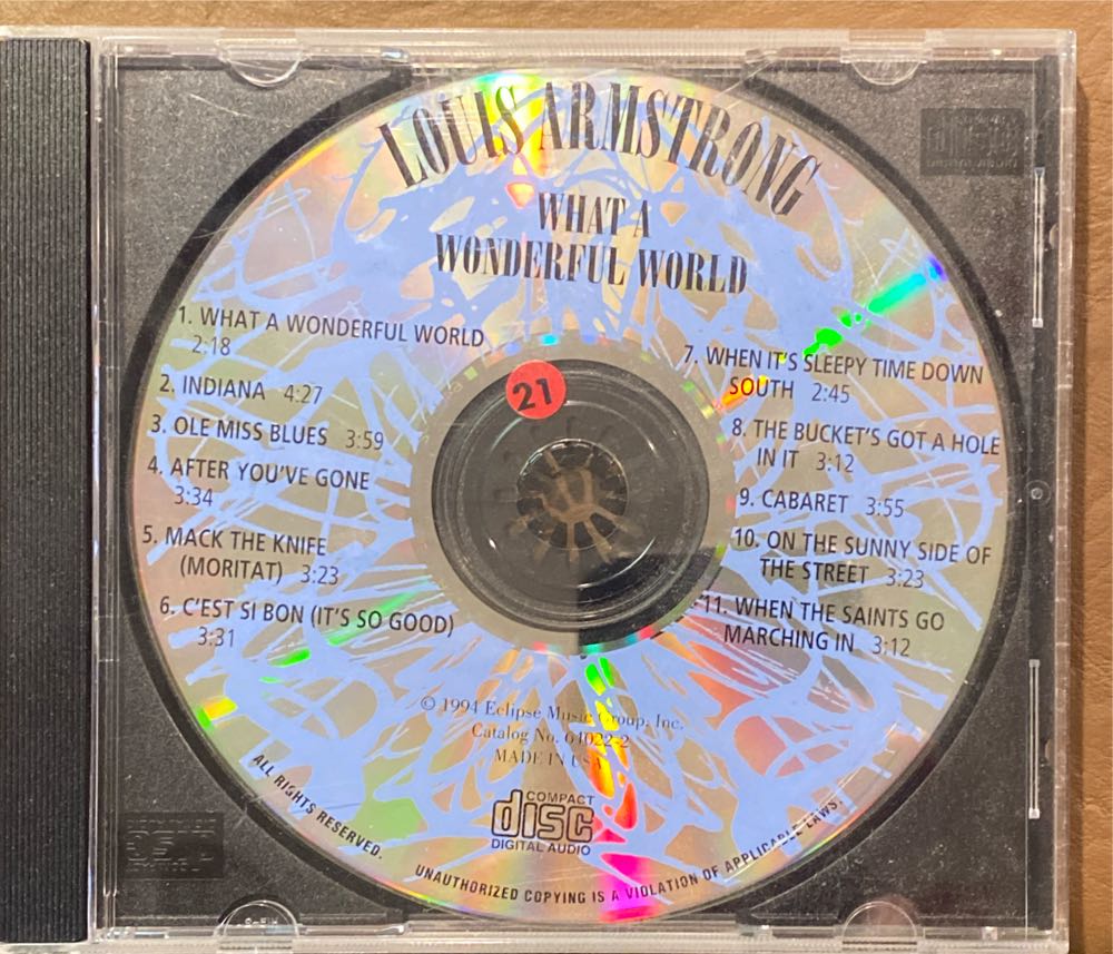 What A Wonderful World - Louis Armstrong (CD) music collectible [Barcode 008811116828] - Main Image 2