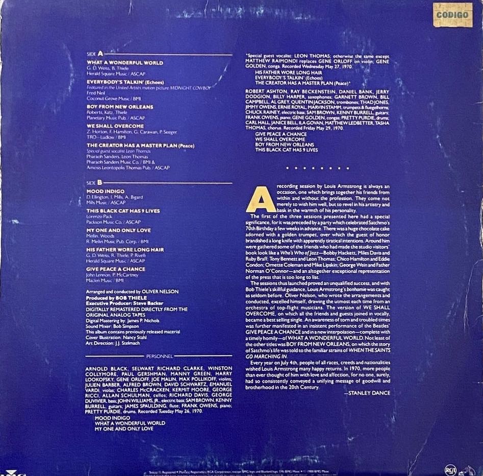 What A Wonderful World - Louis Armstrong (12”) music collectible - Main Image 2