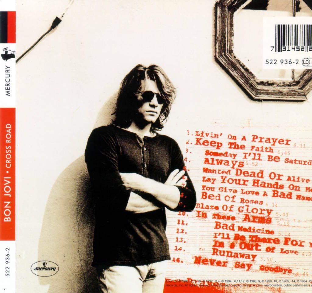 Cross Road - The Best Of Bon Jovi - Bon Jovi (Cassette) music collectible - Main Image 2