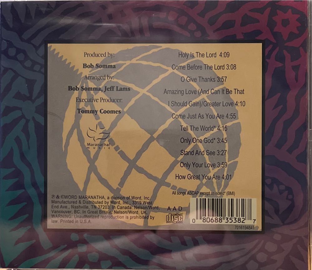 Tell The World - Maranatha Praise Band (CD) music collectible [Barcode 080688353827] - Main Image 2