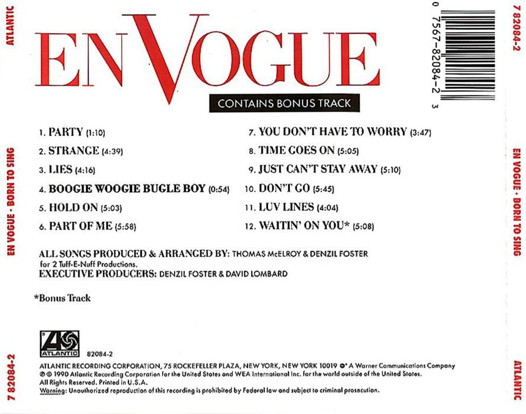 Born To Sing - En Vogue (CD - 52) music collectible - Main Image 2