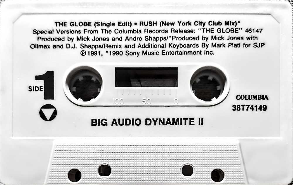 Big Audio Dynamite - The Globe - Big Audio Dynamite II (Cassette) music collectible [Barcode 098707418020] - Main Image 3