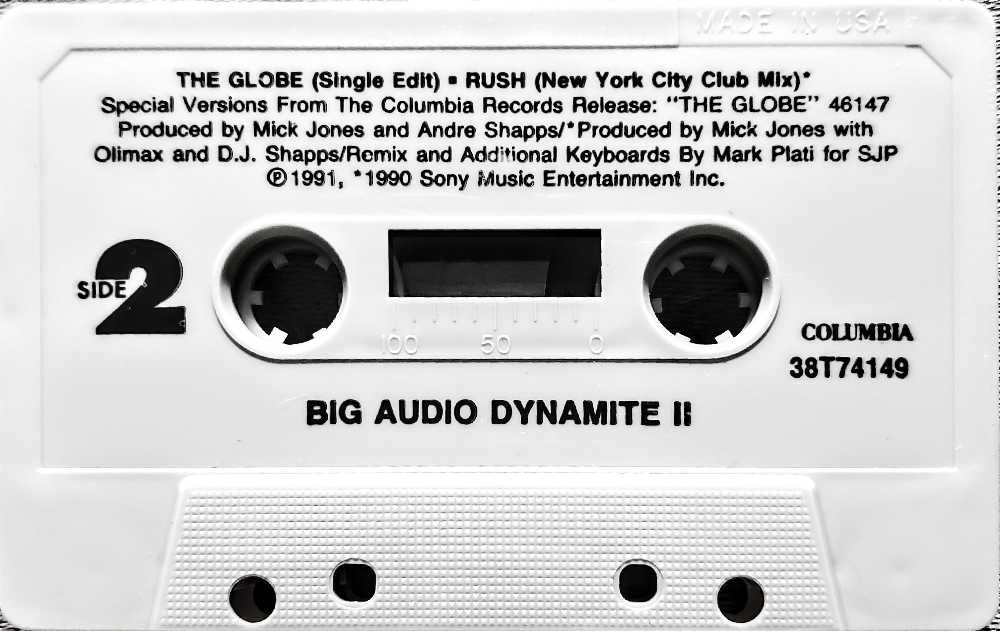 Big Audio Dynamite - The Globe - Big Audio Dynamite II (Cassette) music collectible [Barcode 098707418020] - Main Image 4