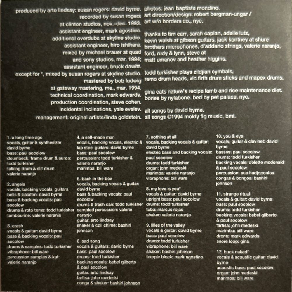 David Byrne - Byrne, David (CD - 52) music collectible [Barcode 093624555827] - Main Image 3