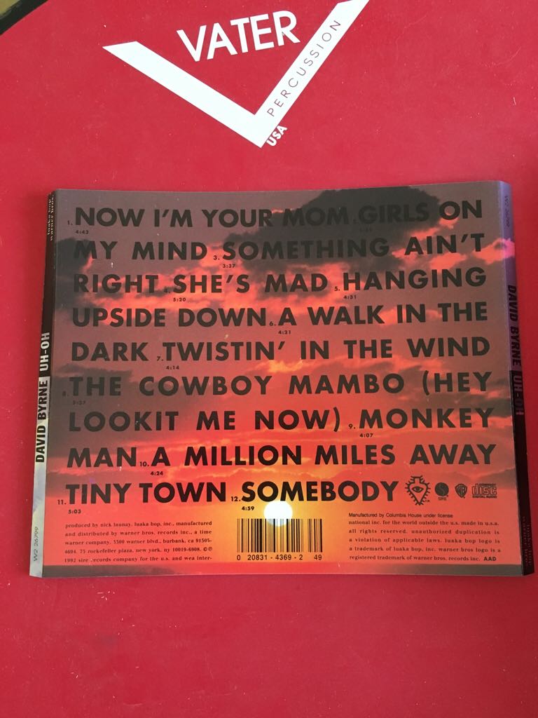 Uh-Oh - David Byrne (CD - 52) music collectible [Barcode 020831436922] - Main Image 2