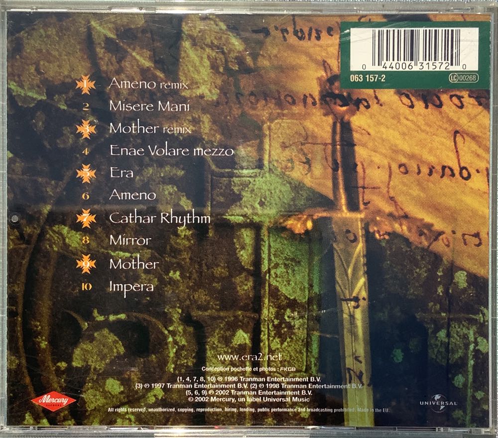 Era - ERA (CD) music collectible [Barcode 044006315720] - Main Image 2