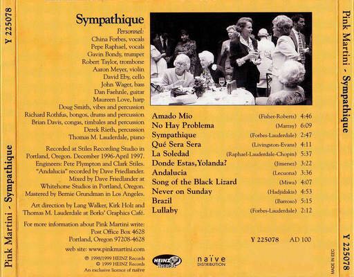 Sympathique - Pink Martini (CD-R) music collectible [Barcode 3298492250783] - Main Image 2