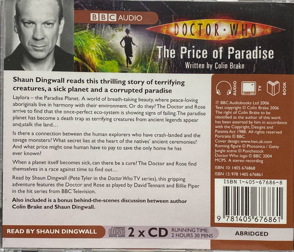 The Price Of Paradise - Doctor WHO, Shaun Dingwall (CD - 150) music collectible [Barcode 9781405676861] - Main Image 2