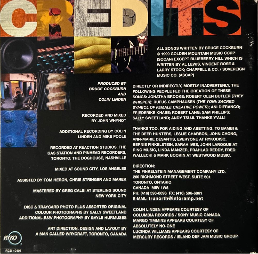 Breakfast In New Orleans, Dinner In Timbuktu - Cockburn, Bruce (CD - 63) music collectible [Barcode 014431040726] - Main Image 3